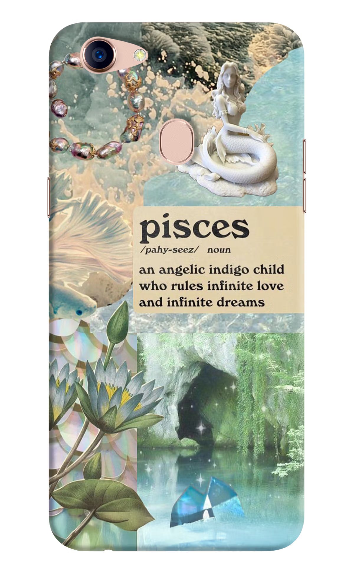 Pisces Zodiac Oppo F5 Hard Case Back Cover by Casekaro