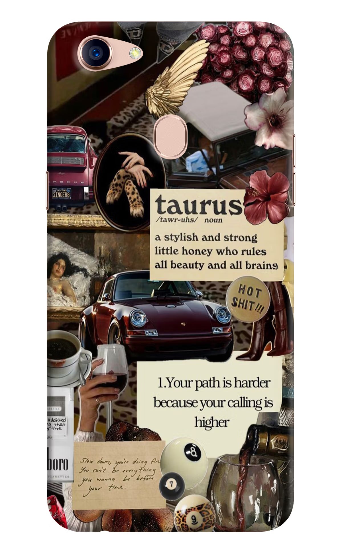 Taurus Zodiac Oppo F5 Hard Case Back Cover by Casekaro