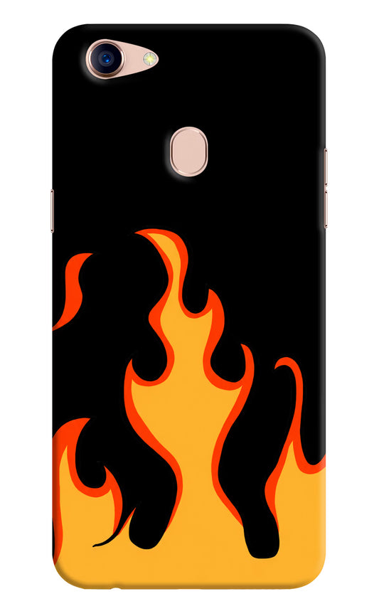 Fired Up – Black Oppo F5 Hard Case Back Cover by Casekaro