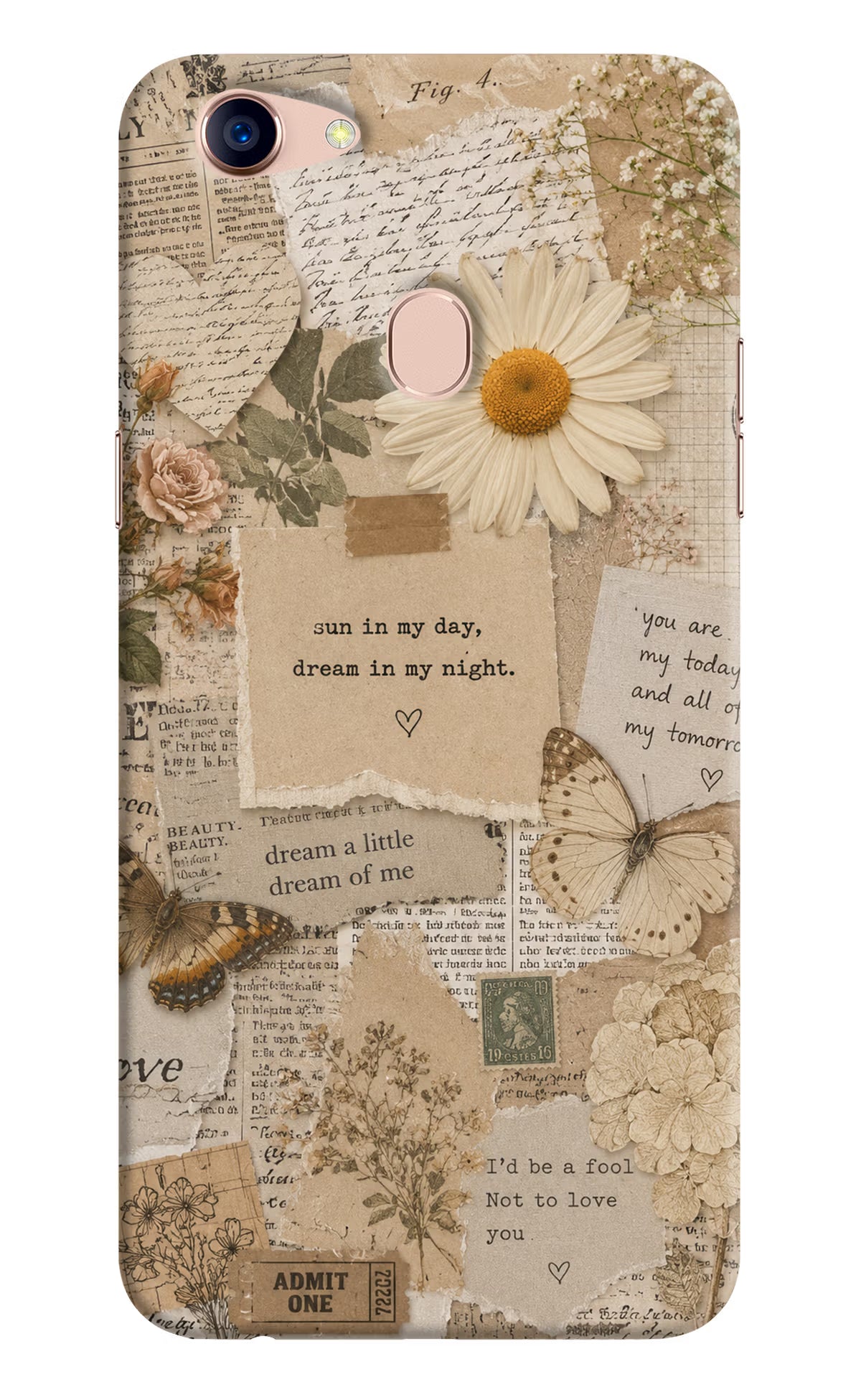 Vintage case Oppo F5 Back Cover