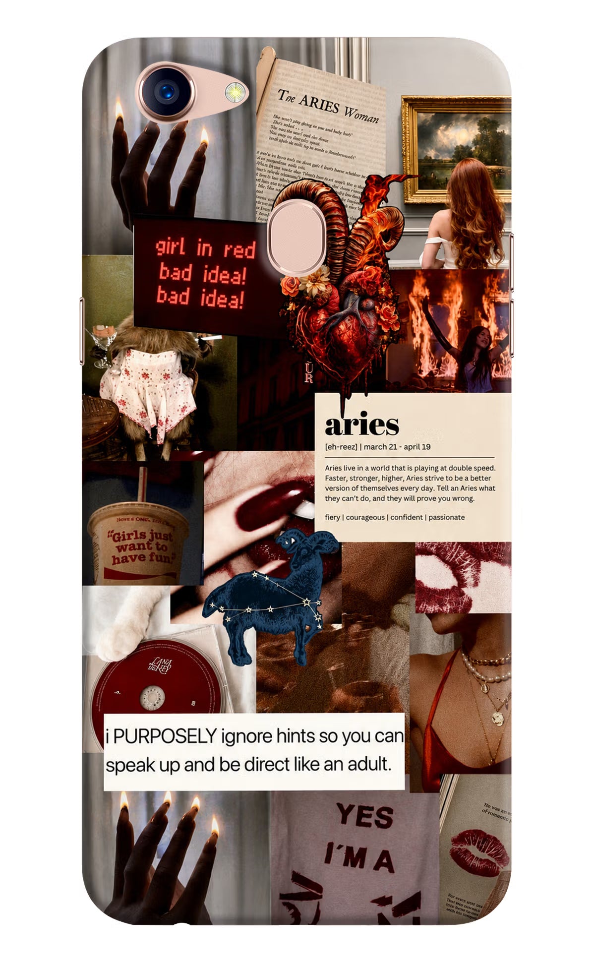 Zodiac Aries Oppo F5 Back Cover