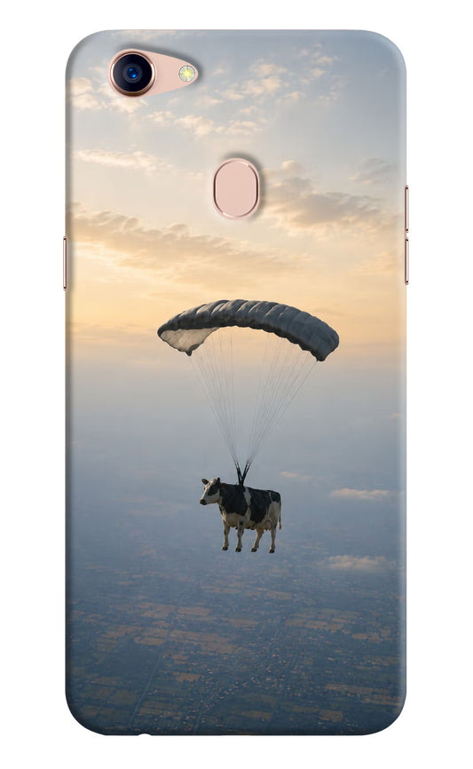 Skydiving Cow Oppo F5 Back Cover