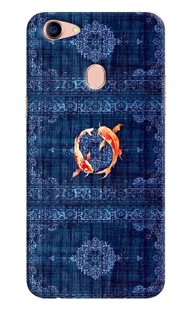 Koi Blue Oppo F5 Hard Case Back Cover by Casekaro