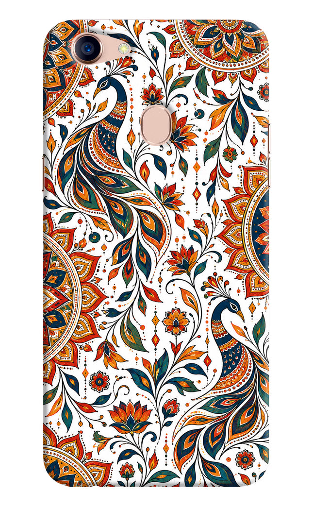White Mayura Oppo F5 Hard Case Back Cover by Casekaro