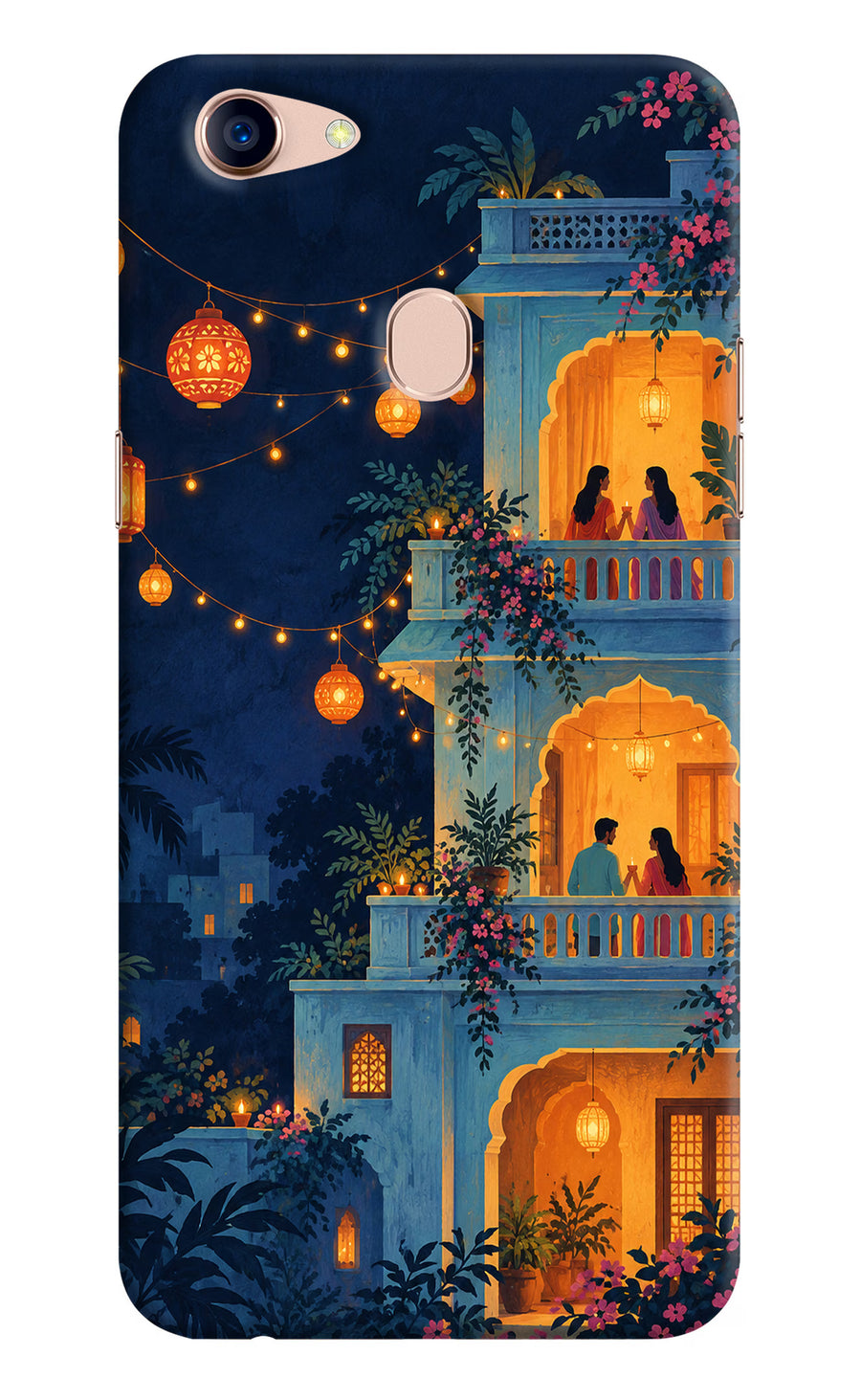 Balcony Glow Oppo F5 Back Cover, Hard case