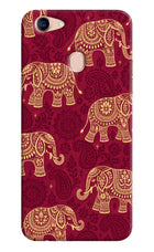 Maroon Elephant Oppo F5 Hard Case Back Cover by Casekaro