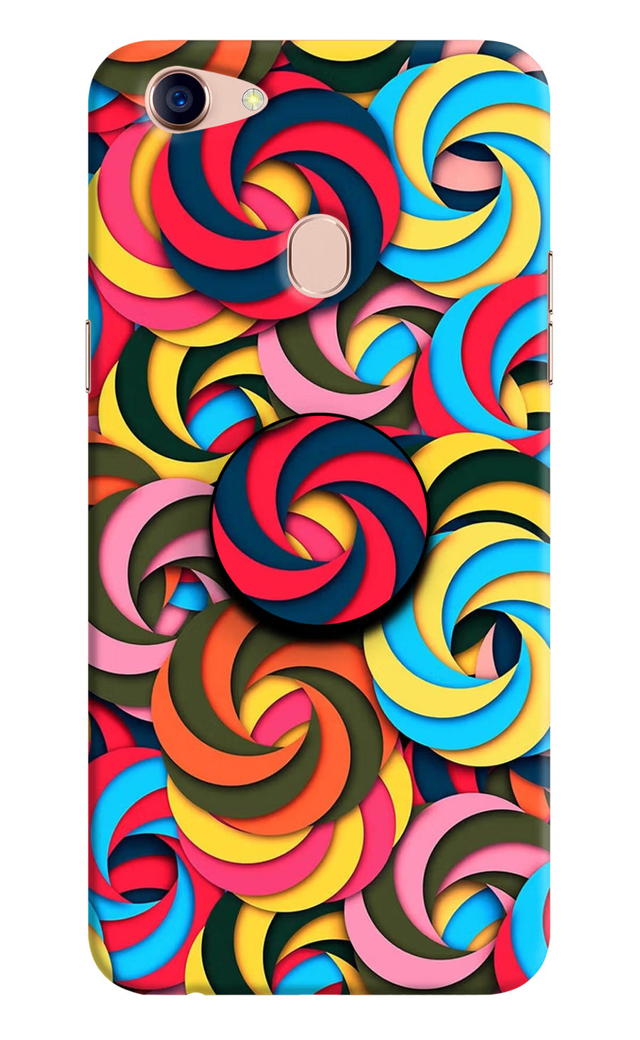 Spiral Pattern Oppo F5 Pop Case, Hard case