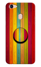 Multicolor Wooden Oppo F5 Pop Case by Casekaro