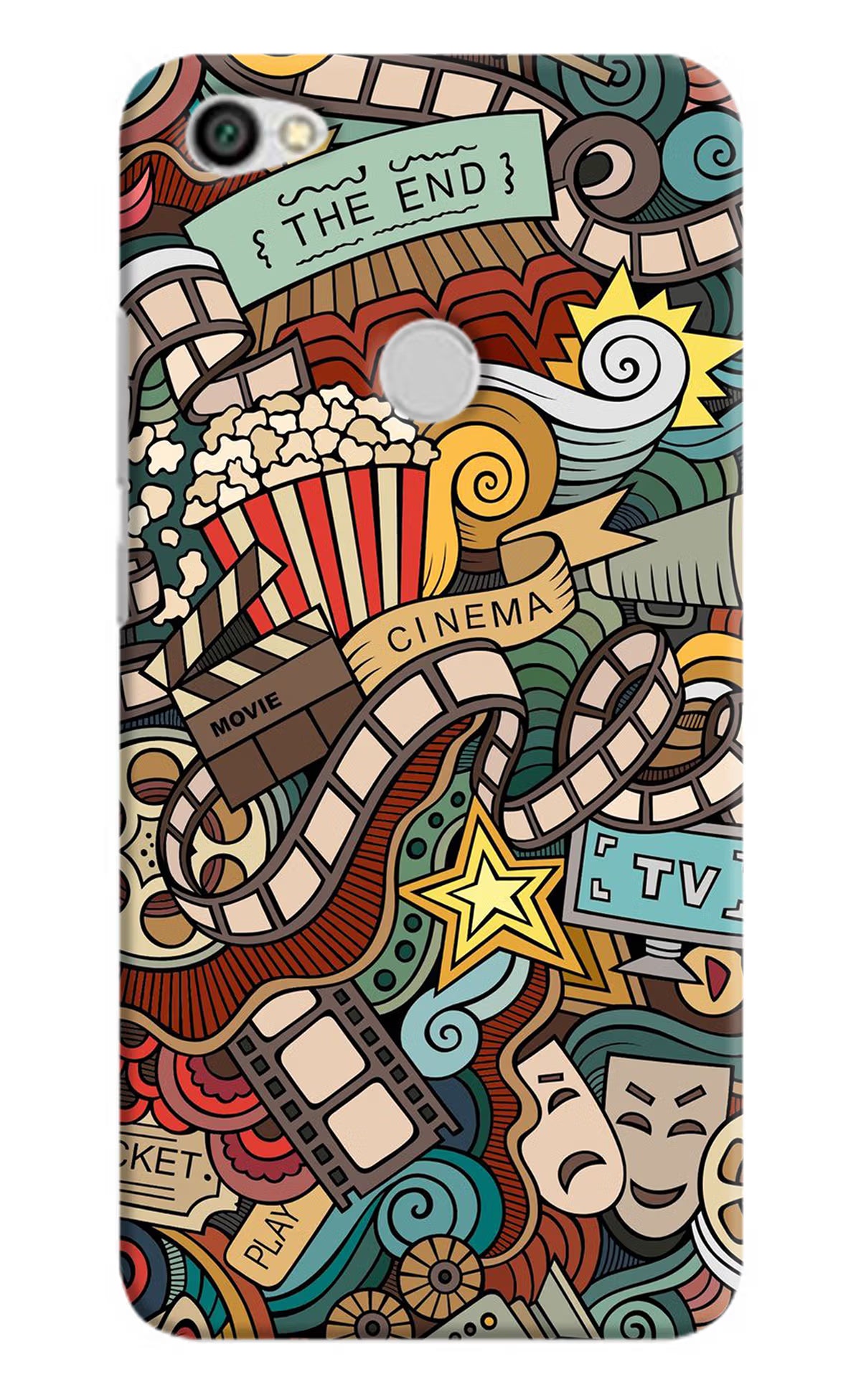 Cinema Abstract Redmi Y1 Hard Case Back Cover by Casekaro