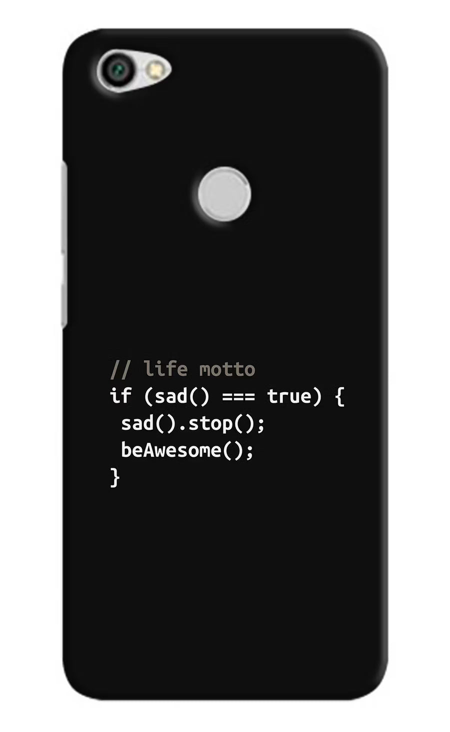 Life Motto Code Redmi Y1 Back Cover, Hard case