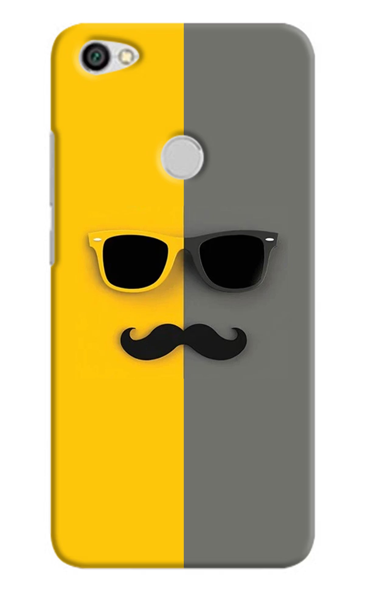 Sunglasses with Mustache Redmi Y1 Hard Case Back Cover by Casekaro