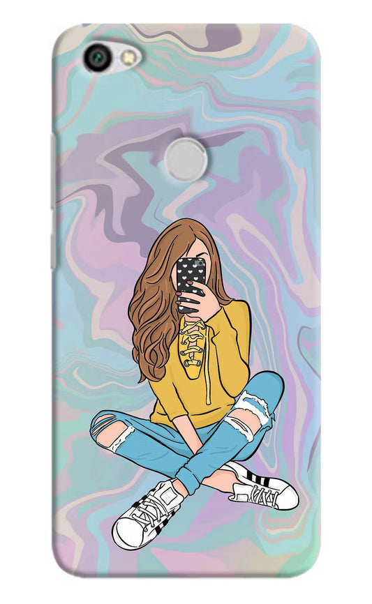 Selfie Girl Redmi Y1 Hard Case Back Cover by Casekaro