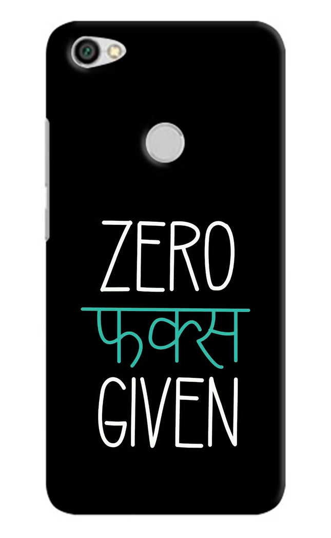 Zero Fucks Given Redmi Y1 Hard Case Back Cover by Casekaro