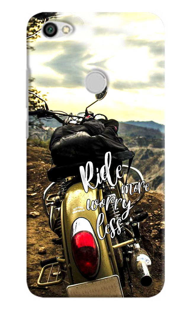 Ride More Worry Less Redmi Y1 Hard Case Back Cover by Casekaro