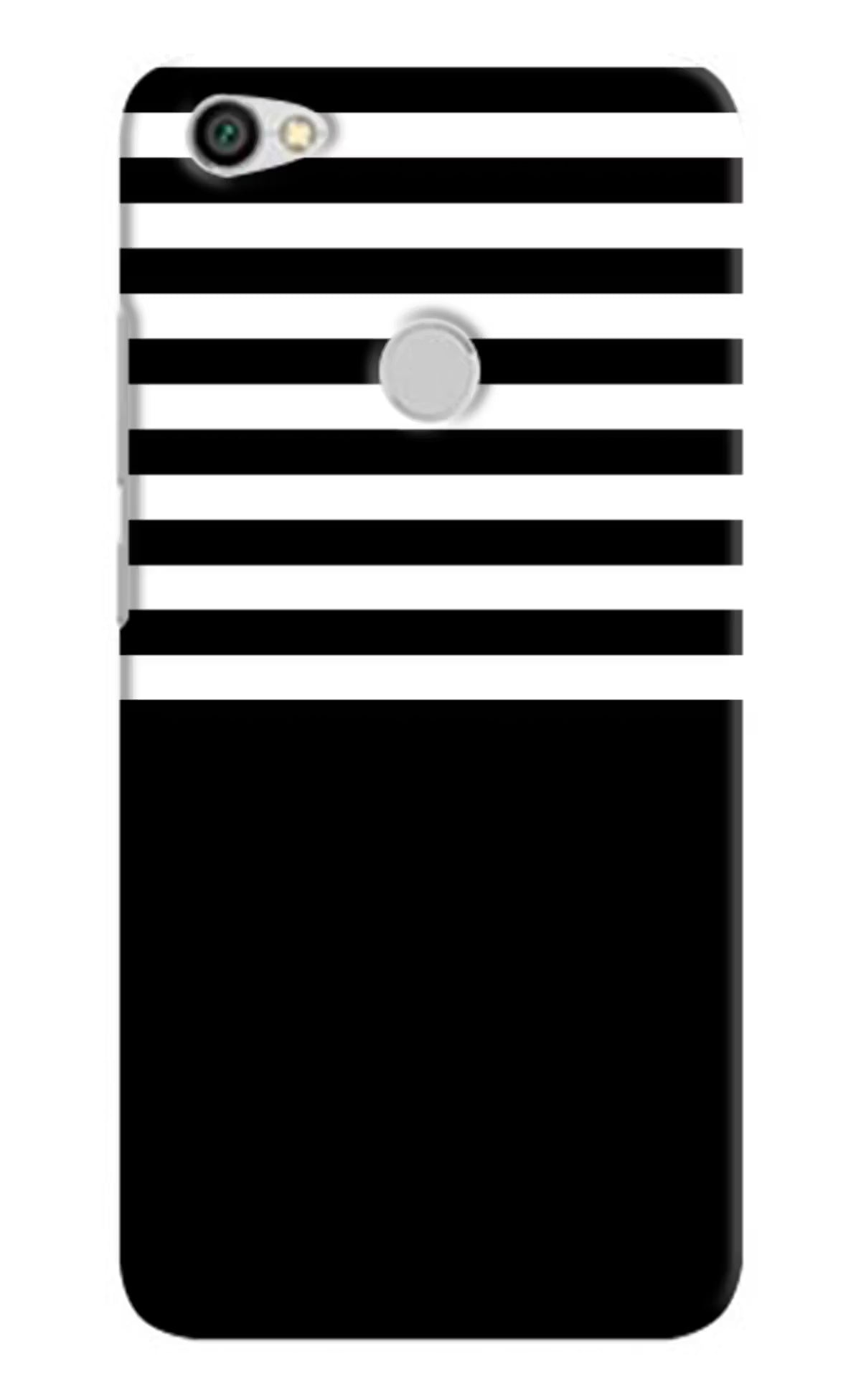Black and White Print Redmi Y1 Hard Case Back Cover by Casekaro