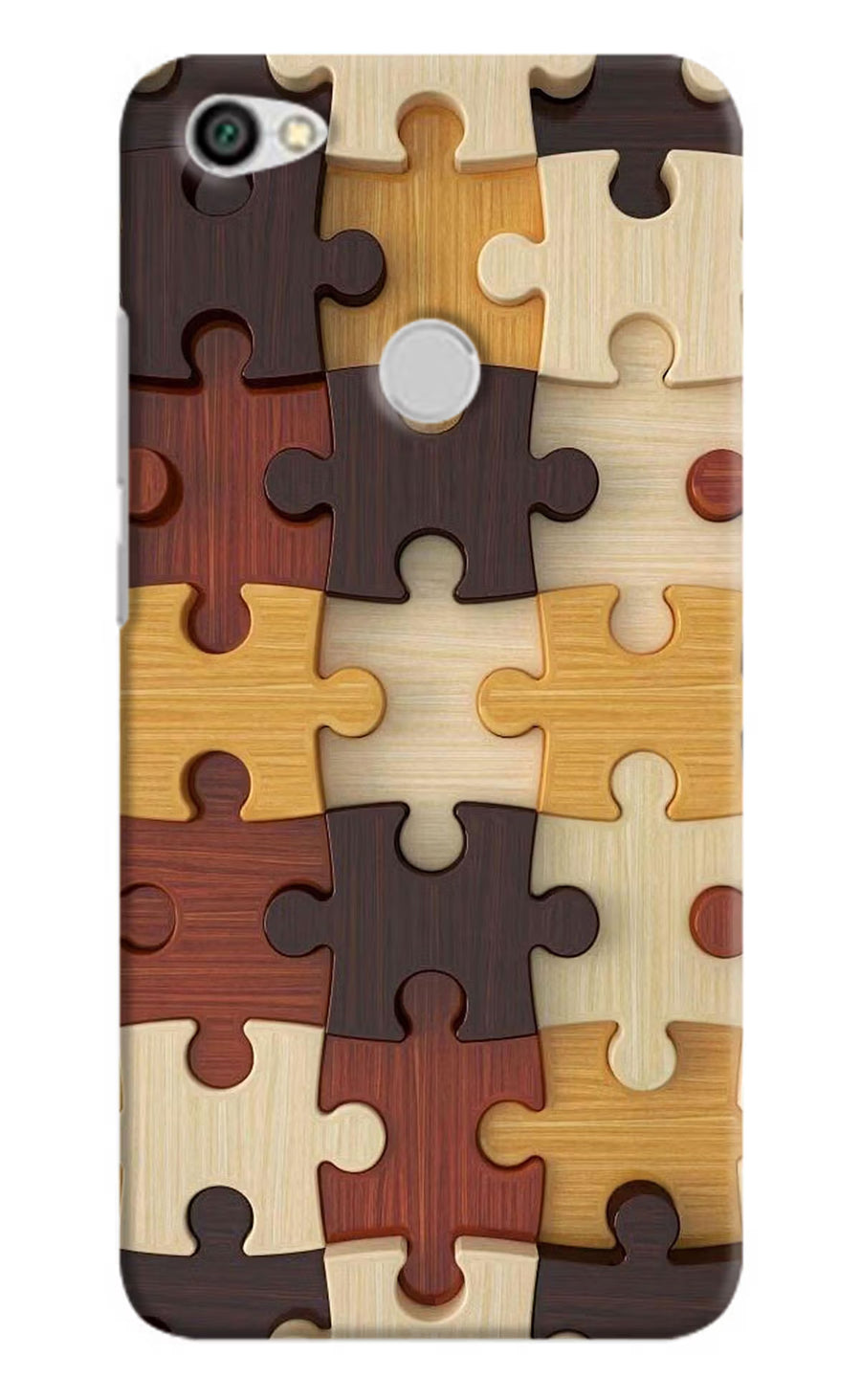 Wooden Puzzle Redmi Y1 Back Cover, Hard case