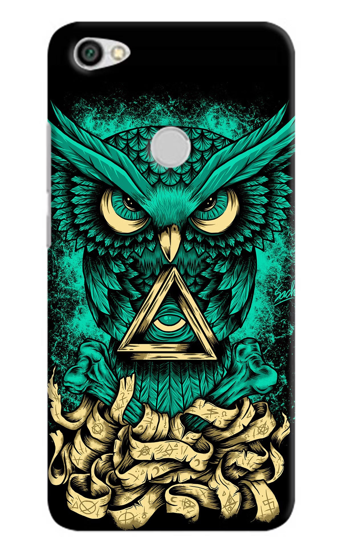 Green Owl Redmi Y1 Hard Case Back Cover by Casekaro