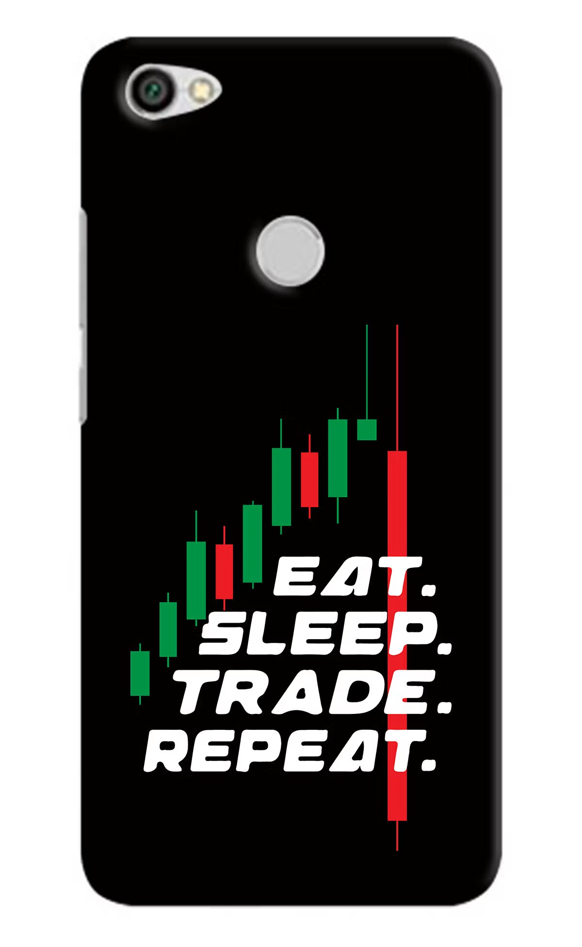 Eat Sleep Trade Repeat Redmi Y1 Hard Case Back Cover by Casekaro