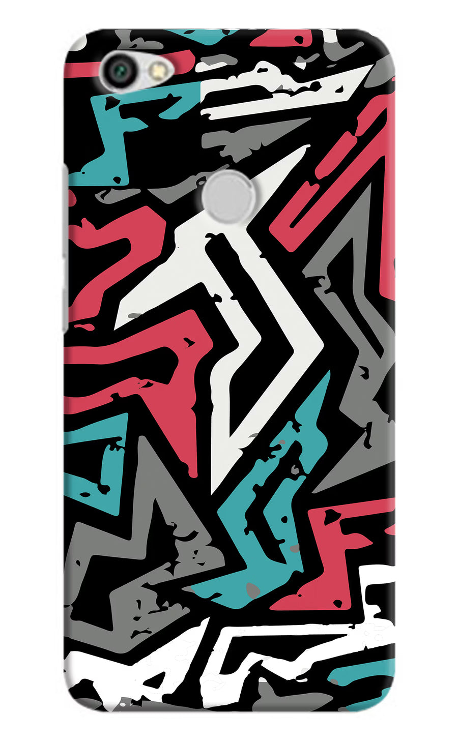 Geometric Graffiti Redmi Y1 Back Cover, Hard case