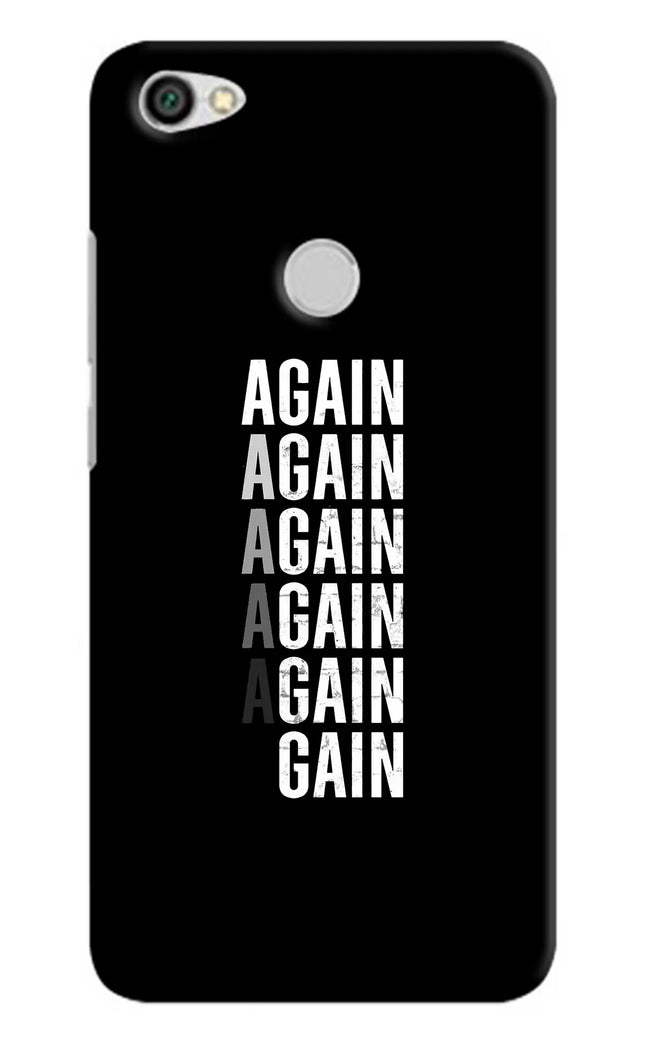 Again Again Gain Redmi Y1 Hard Case Back Cover by Casekaro