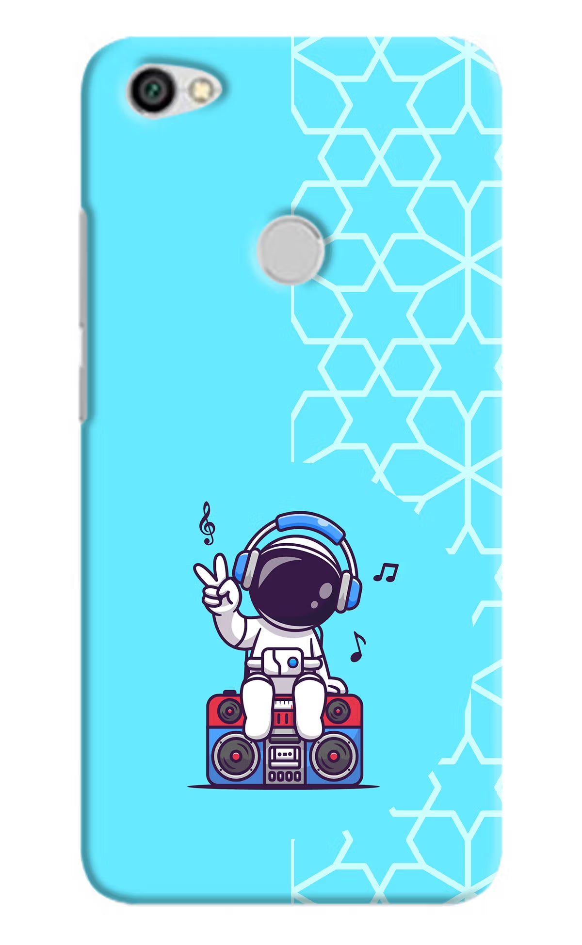 Cute Astronaut Chilling Redmi Y1 Hard Case Back Cover by Casekaro