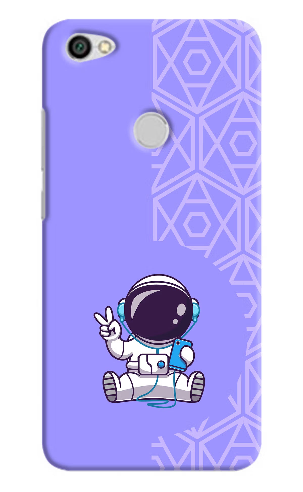 Cute Astronaut Chilling Redmi Y1 Hard Case Back Cover by Casekaro