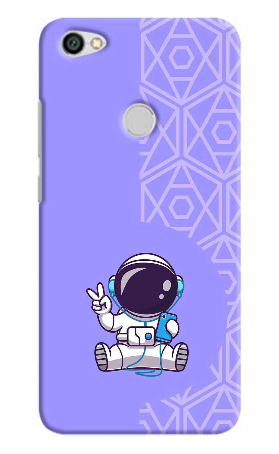 Cute Astronaut Chilling Redmi Y1 Back Cover, Hard case