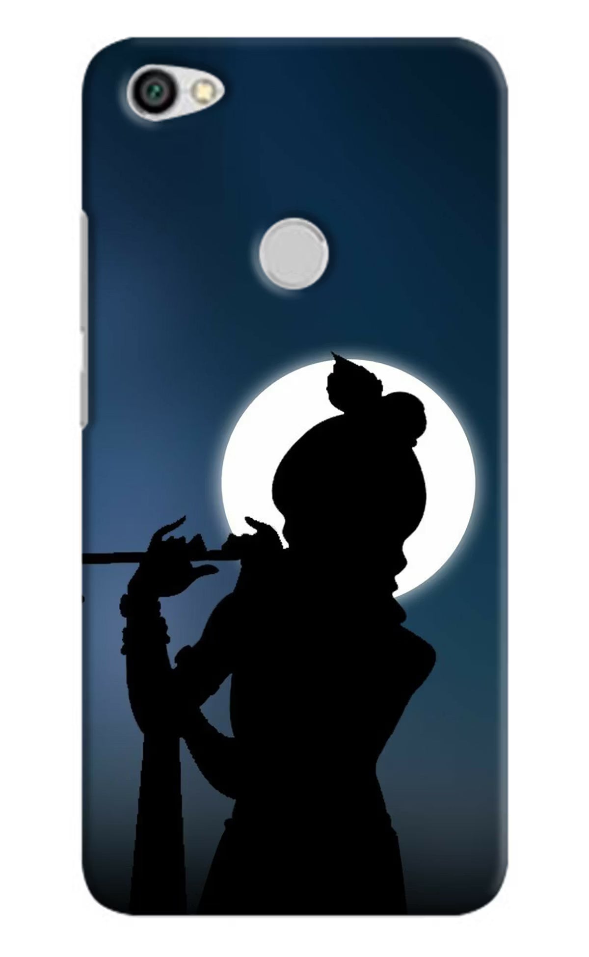 Shri Krishna Silhouette Redmi Y1 Hard Case Back Cover by Casekaro