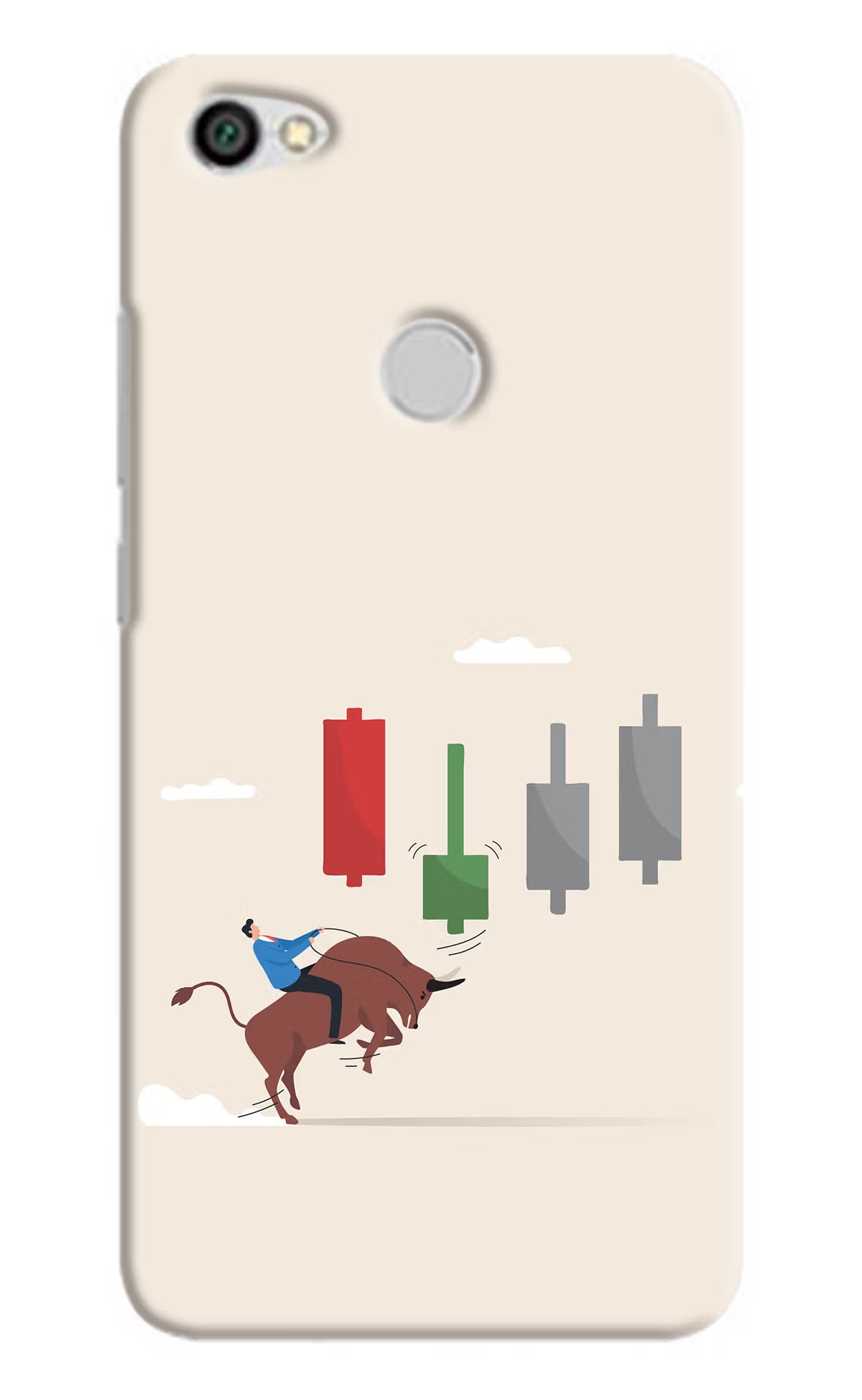 Bull Trading Momentum Redmi Y1 Hard Case Back Cover by Casekaro