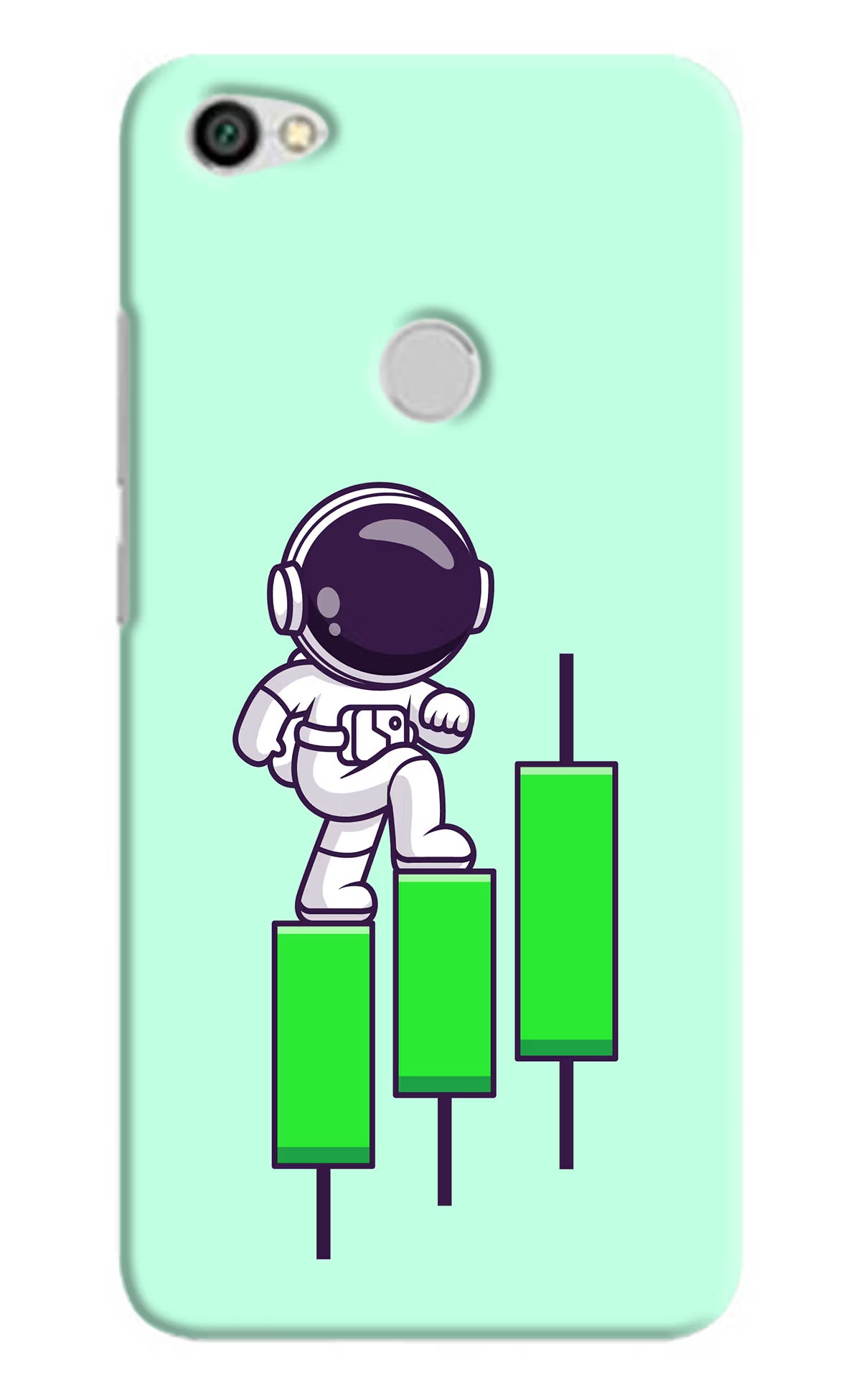 Astronaut Trader Redmi Y1 Hard Case Back Cover by Casekaro