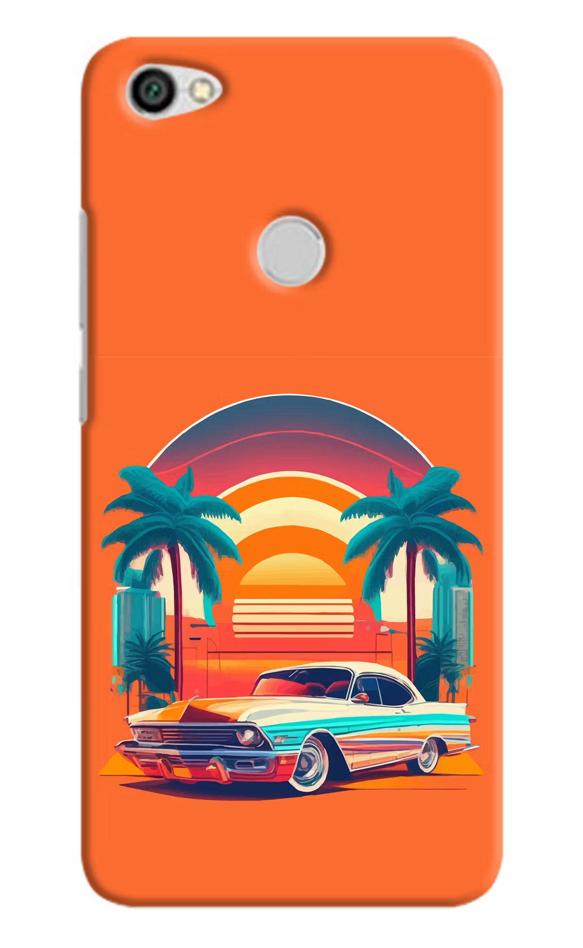 Palm Drive 80s Redmi Y1 Hard Case Back Cover by Casekaro
