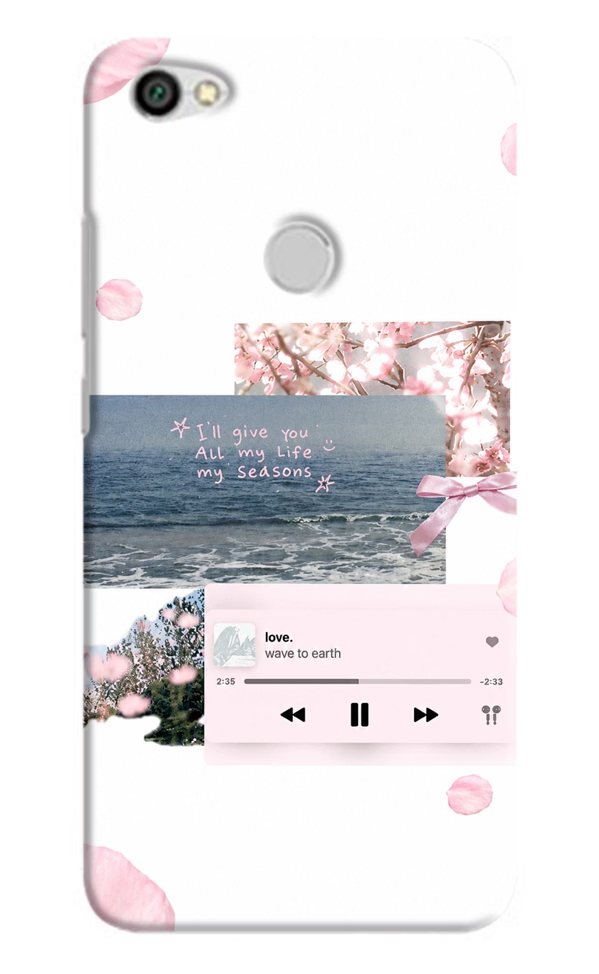 Wave to earth Redmi Y1 Back Cover