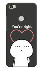 You're Right Redmi Y1 Hard Case Back Cover by Casekaro