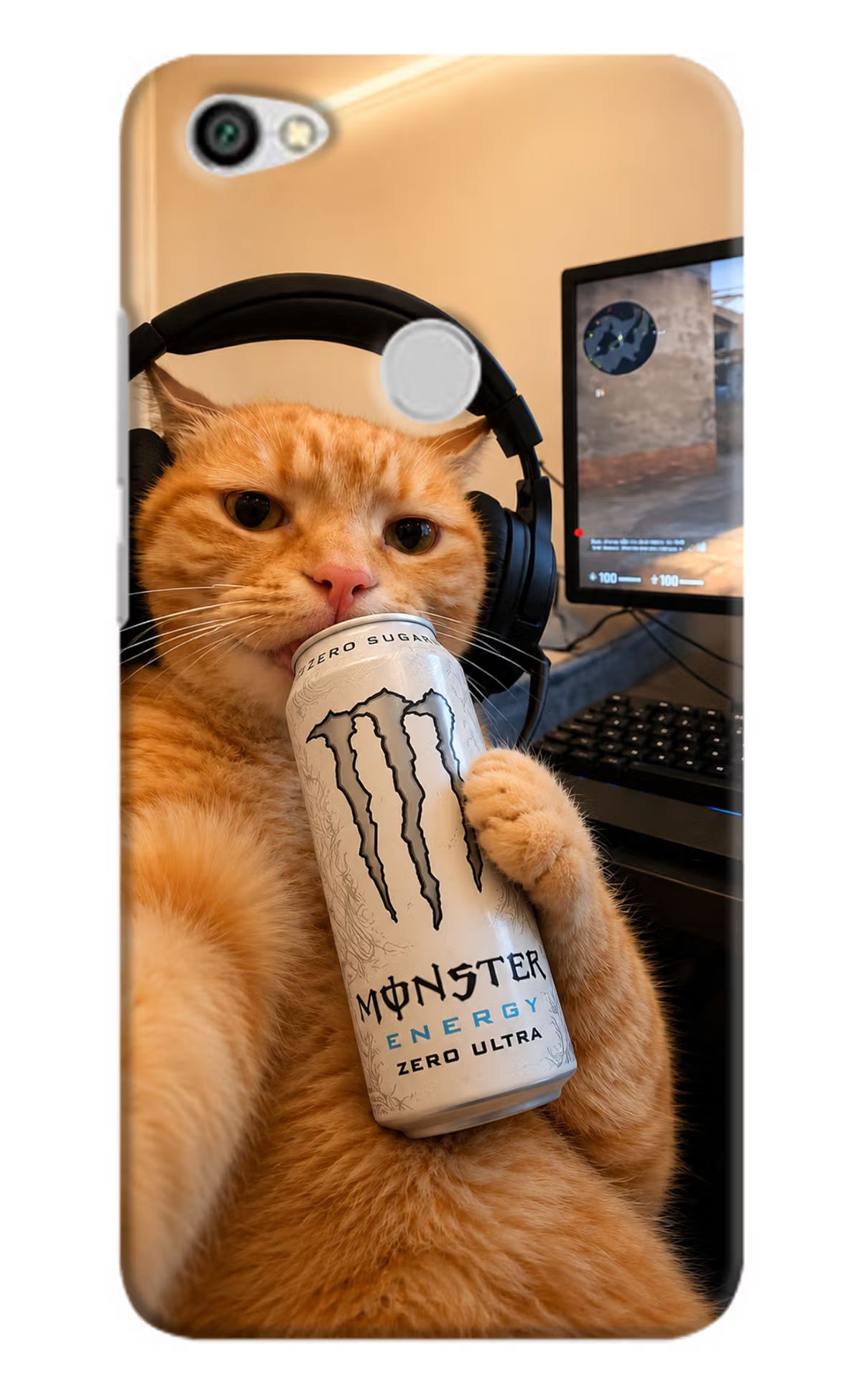 Gamer Cat Energy Redmi Y1 Back Cover