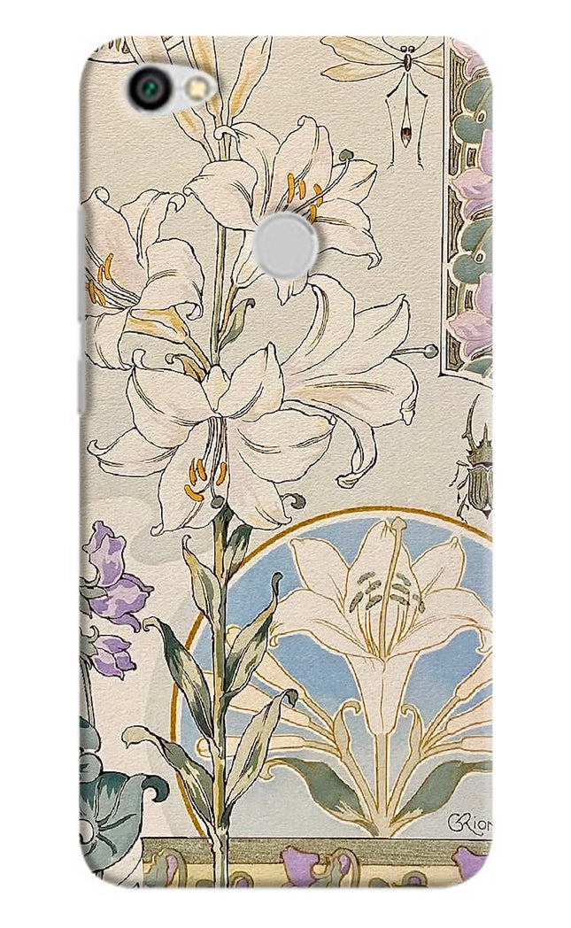 White Lily Redmi Y1 Hard Case Back Cover by Casekaro
