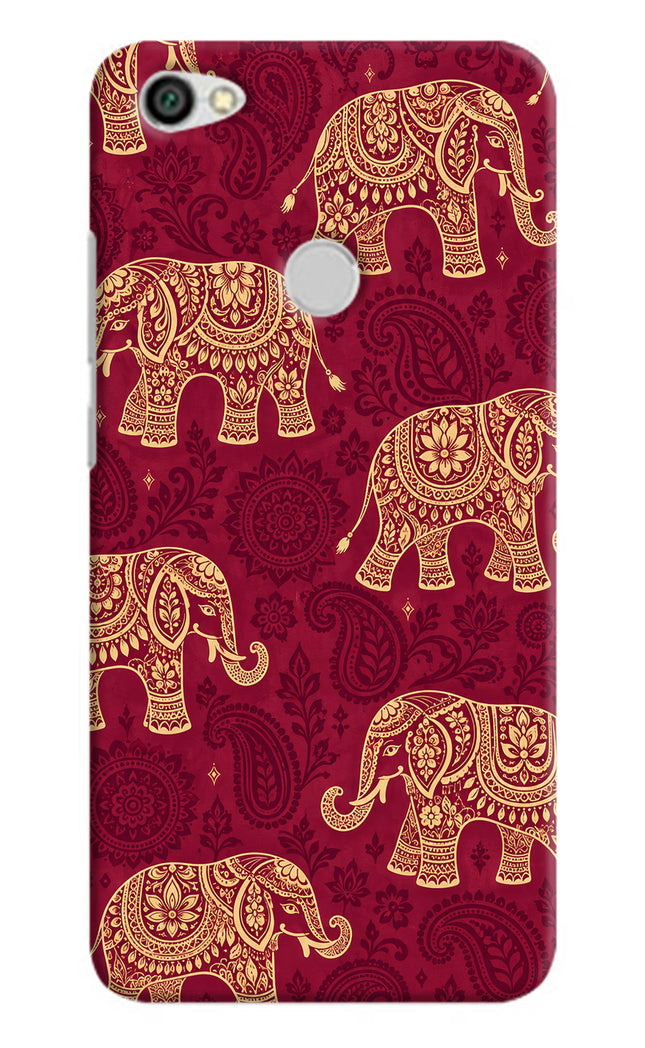 Maroon Elephant Redmi Y1 Hard Case Back Cover by Casekaro