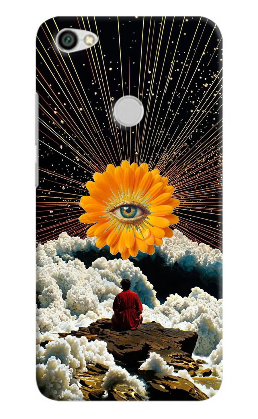 Cosmic Flower Redmi Y1 Back Cover, Hard case
