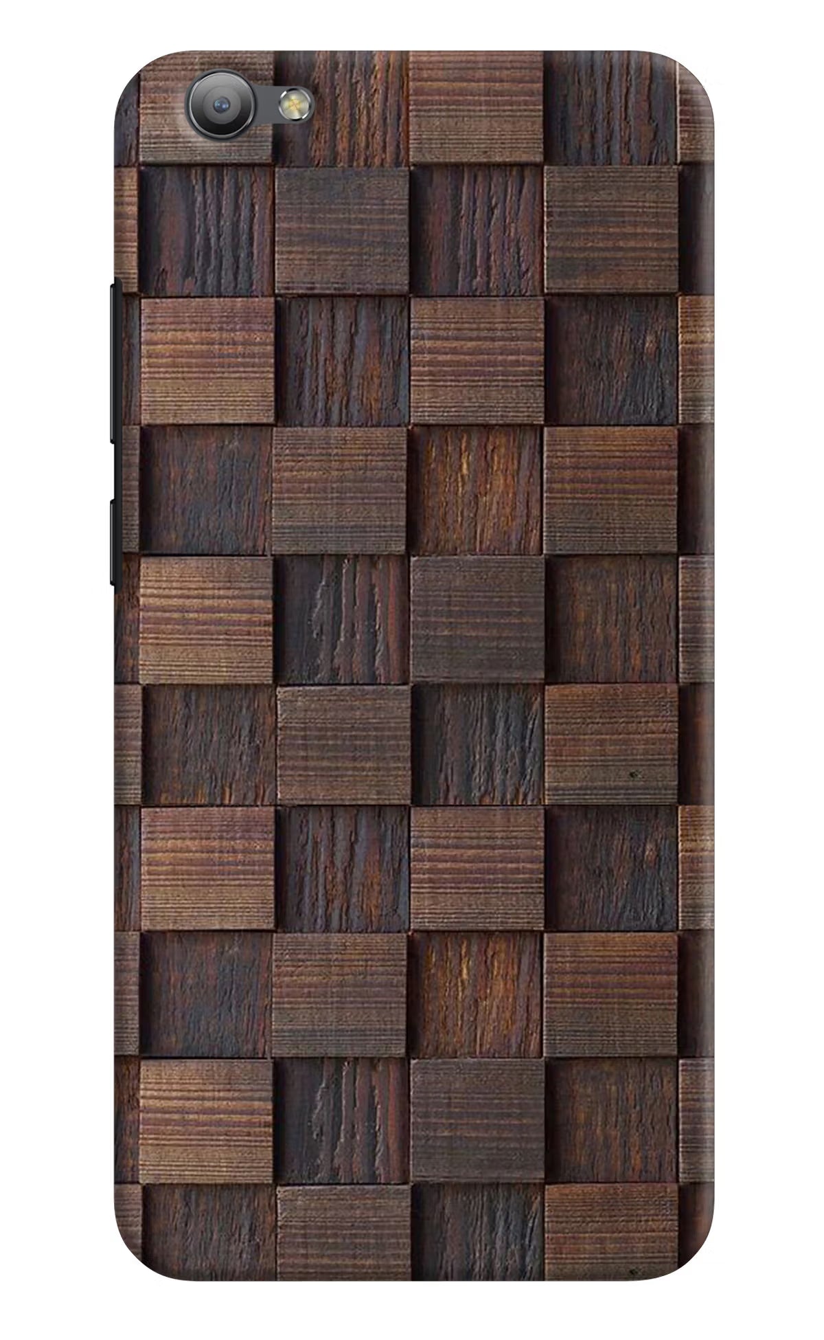 Wooden Cube Design Vivo V5/V5s Hard Case Back Cover by Casekaro