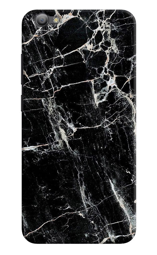 Black Marble Texture Vivo V5/V5s Hard Case Back Cover by Casekaro