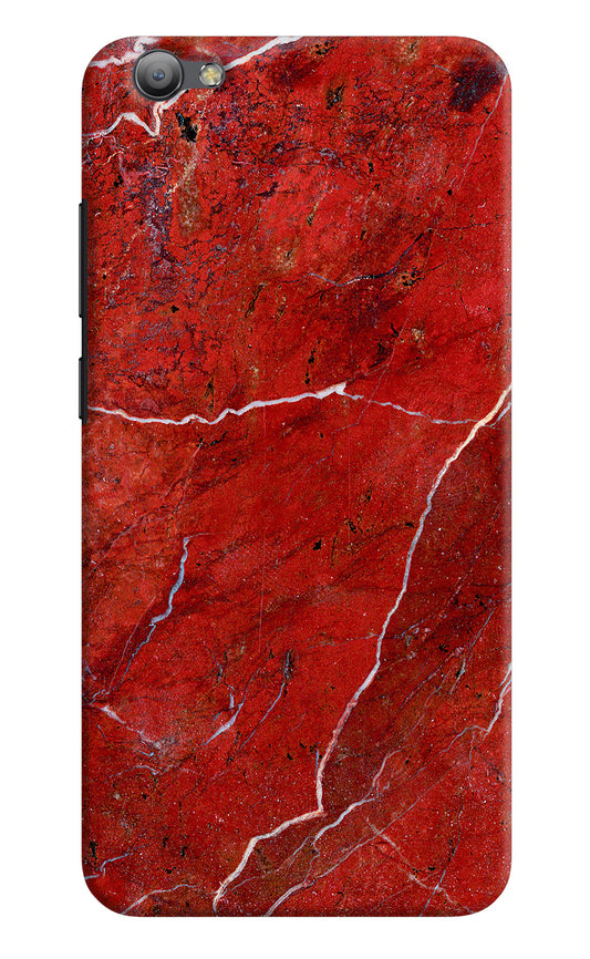 Red Marble Design Vivo V5/V5s Hard Case Back Cover by Casekaro