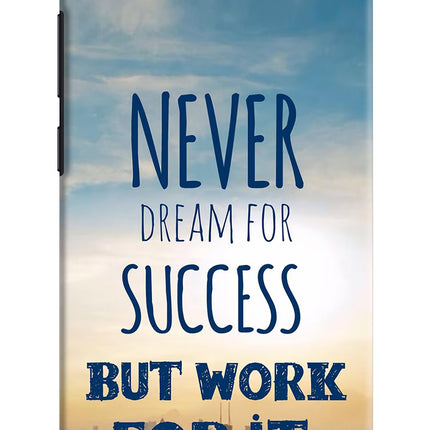 Never Dream For Success But Work For It Vivo V5/V5s Hard Case Back Cover by Casekaro