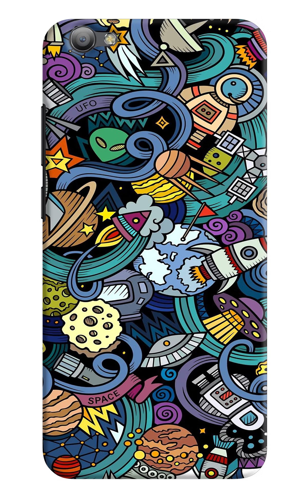 Space Abstract Vivo V5/V5s Hard Case Back Cover by Casekaro