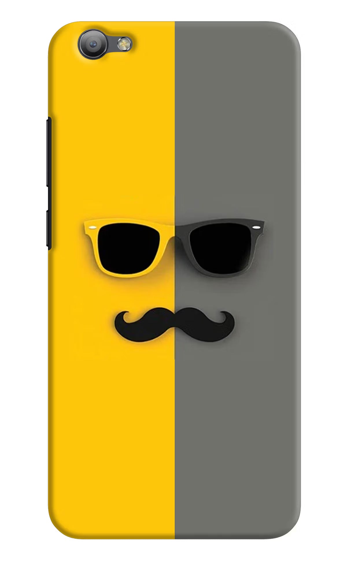 Sunglasses with Mustache Vivo V5/V5s Hard Case Back Cover by Casekaro
