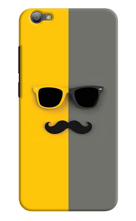 Sunglasses with Mustache Vivo V5/V5s Hard Case Back Cover by Casekaro