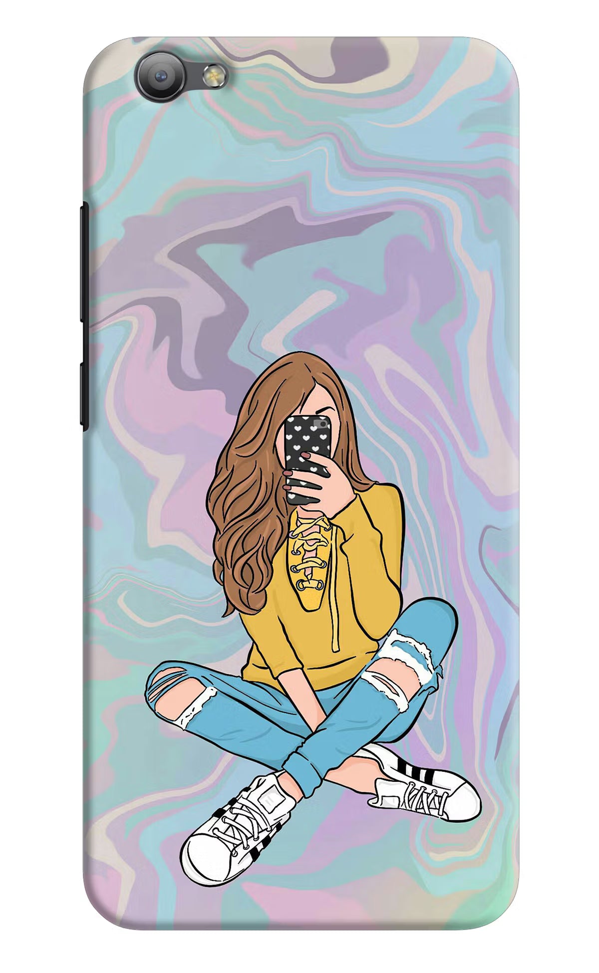 Selfie Girl Vivo V5/V5s Hard Case Back Cover by Casekaro