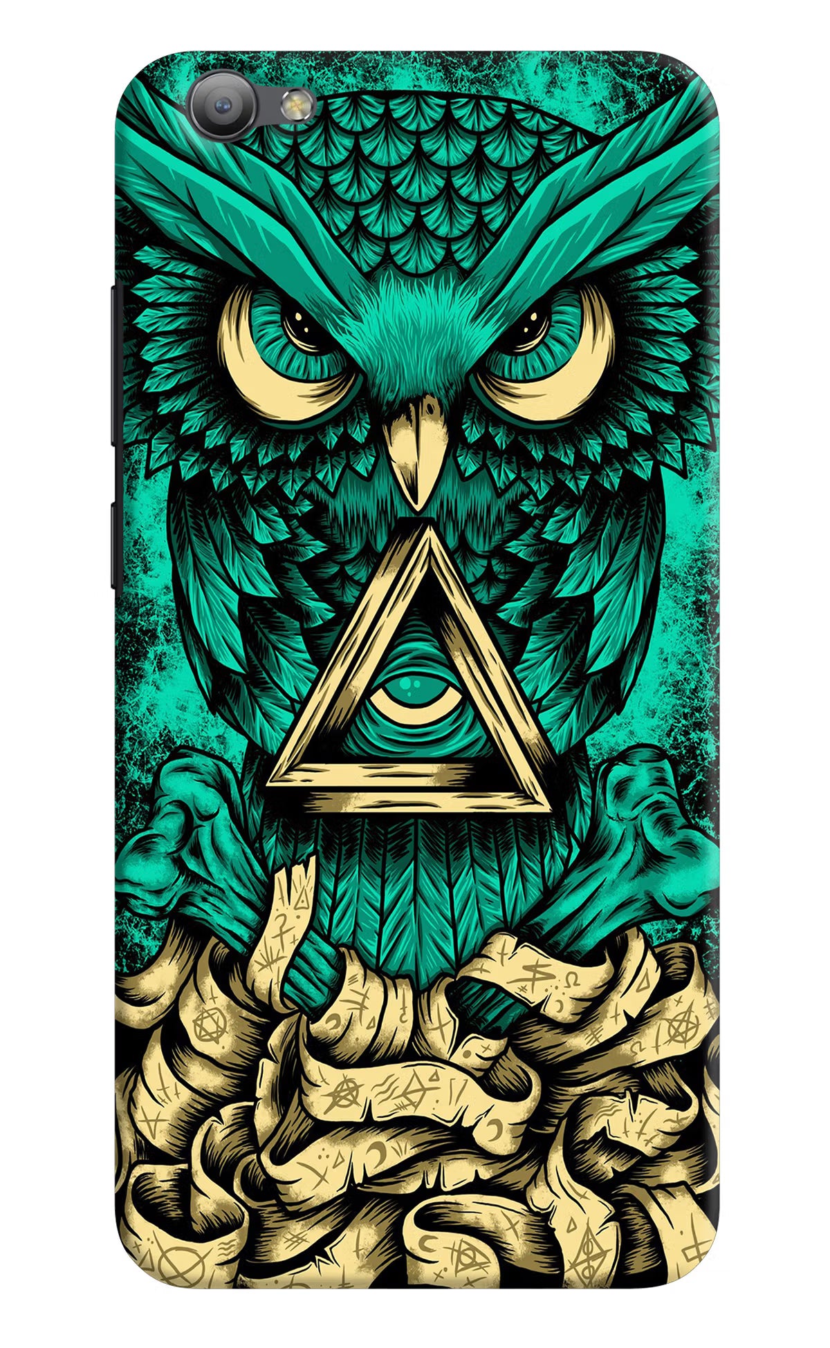 Green Owl Vivo V5/V5s Hard Case Back Cover by Casekaro