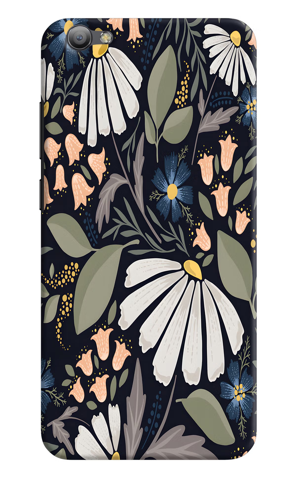 Flowers Art Vivo V5/V5s Hard Case Back Cover by Casekaro