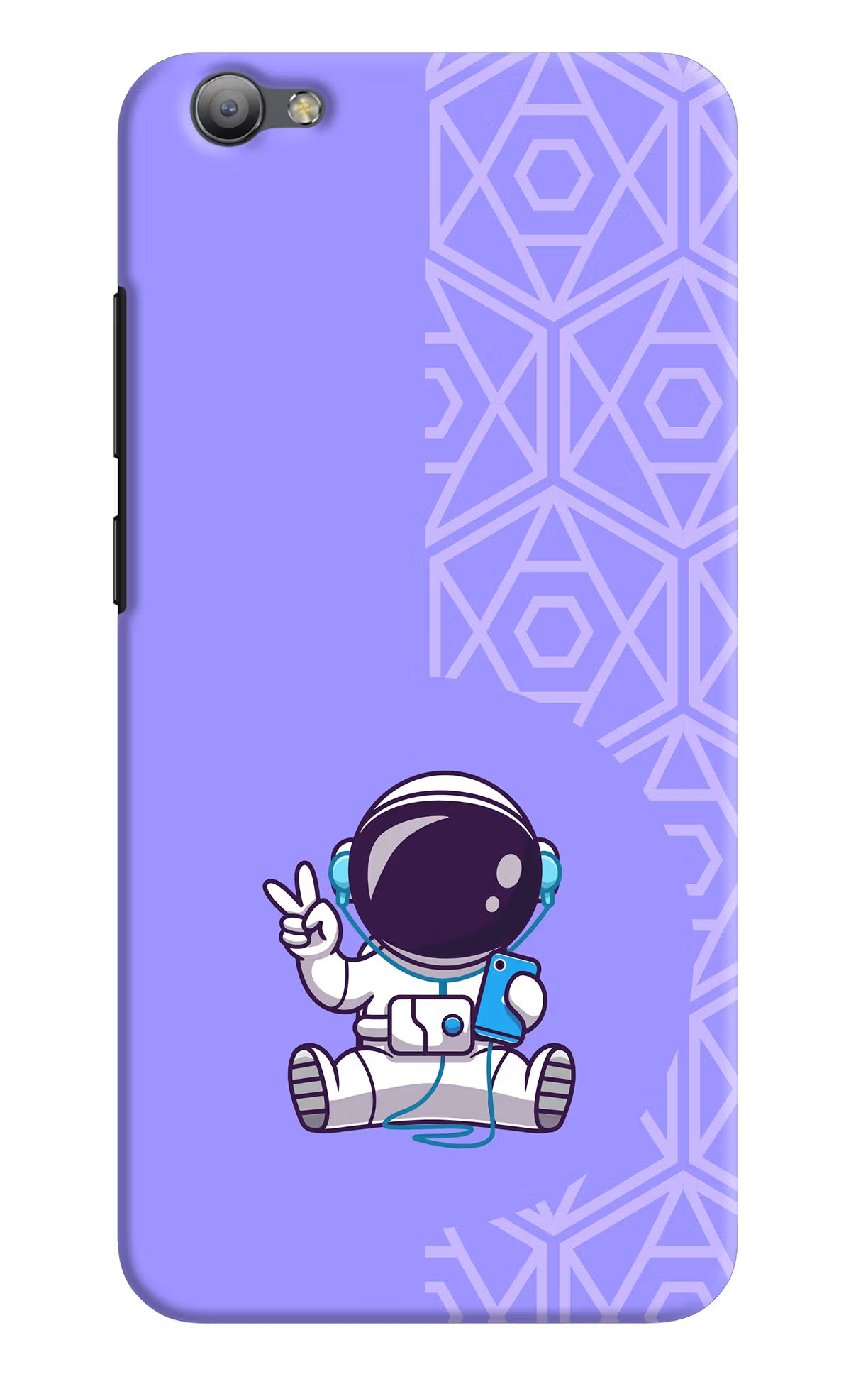 Cute Astronaut Chilling Vivo V5/V5s Hard Case Back Cover by Casekaro