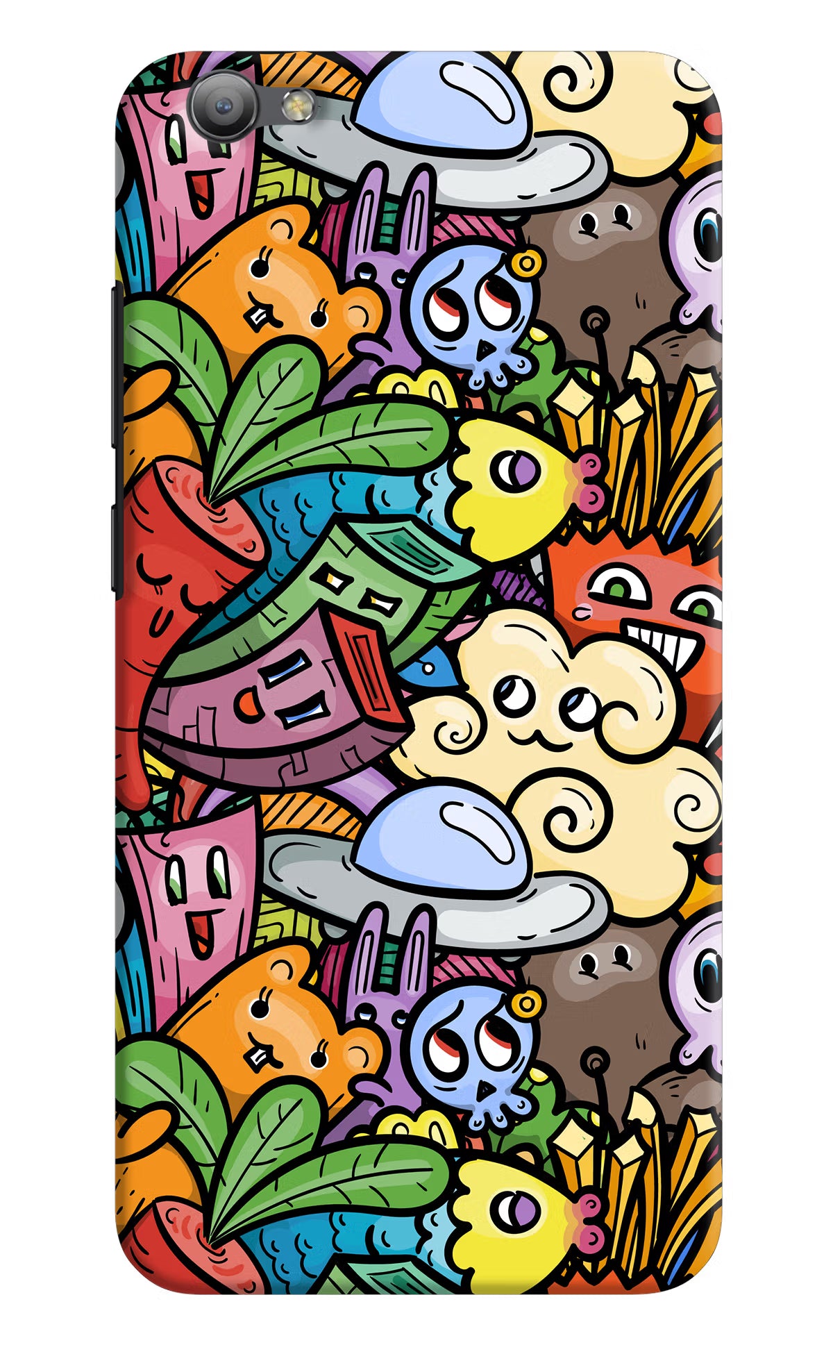 Veggie Doodle Vivo V5/V5s Hard Case Back Cover by Casekaro