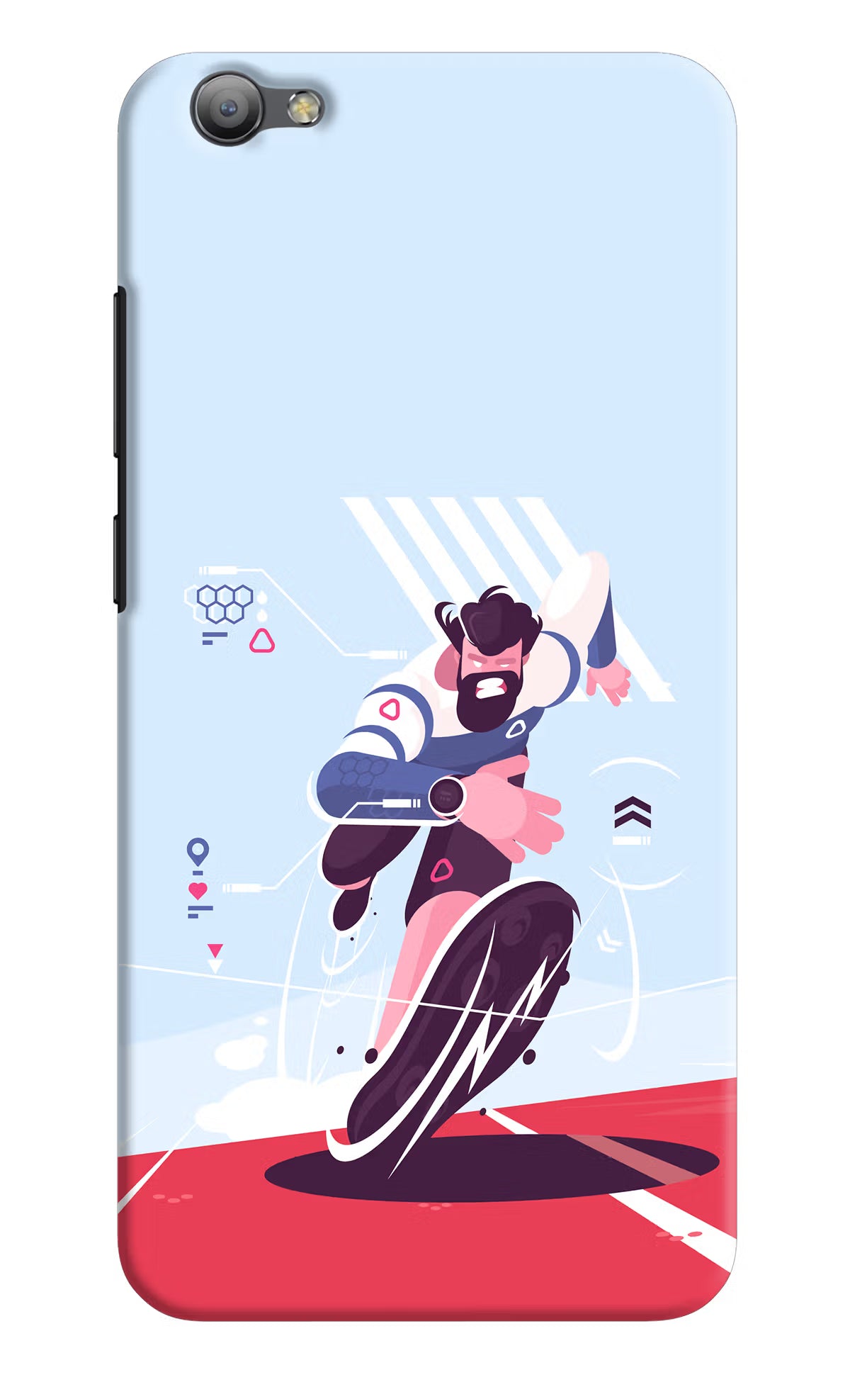 Run Pro Vivo V5/V5s Hard Case Back Cover by Casekaro